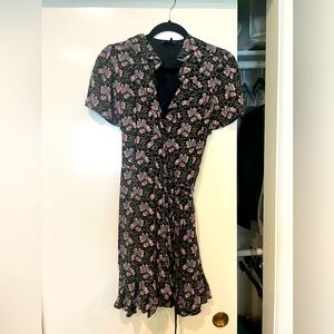 Paige wrap dress with ruffles